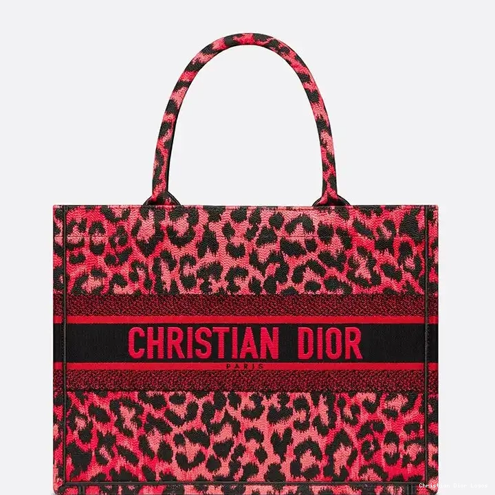 Dior Canvas Motif Book Mizza Red Tote 0403 Luxury